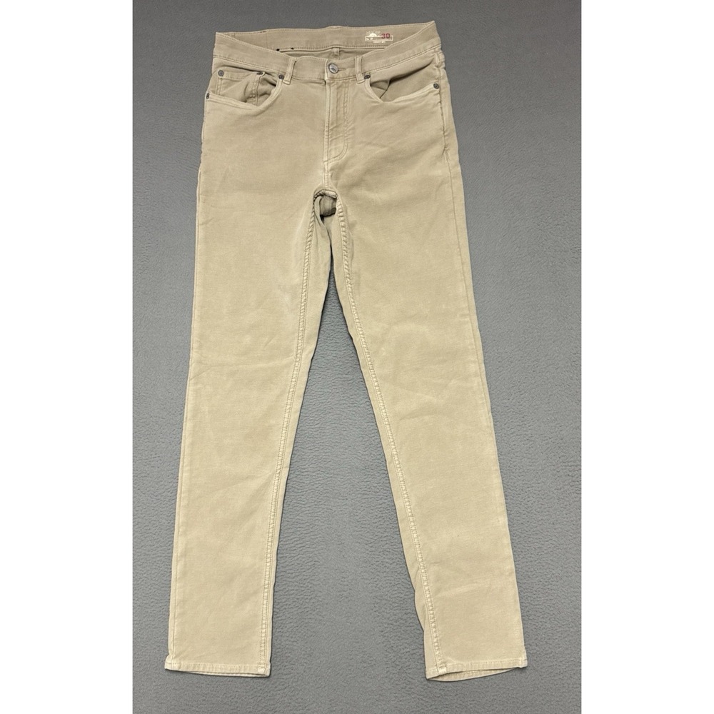 Faherty Stretch Terry 5 Pocket Pants Mens 30x31 Straight Comfort Minimal Neutral
